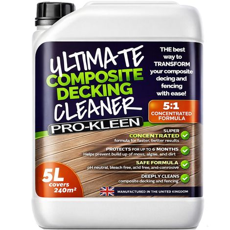 ProKleen Composite Decking Cleaner For Decking, Patios, Paths &Fencing Removes Algae, Mould, Moss & More